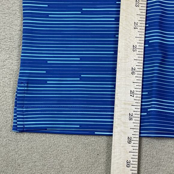 Sunday Swagger Polo Shirt Mens M Blue Striped Golf Performance Short Sleeve NWT - Picture 5 of 12